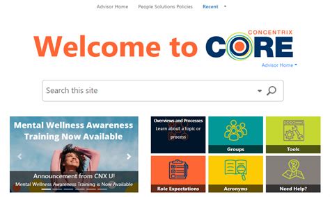 cocentrix|concentrix core website.